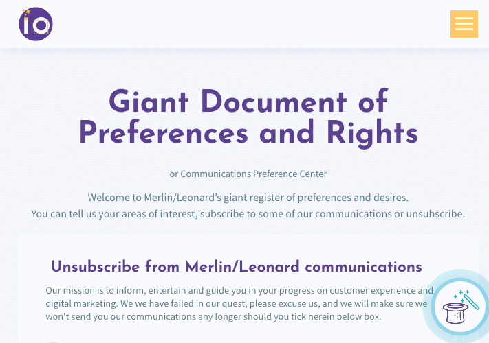 Merlin Leonard Preference Centre EN