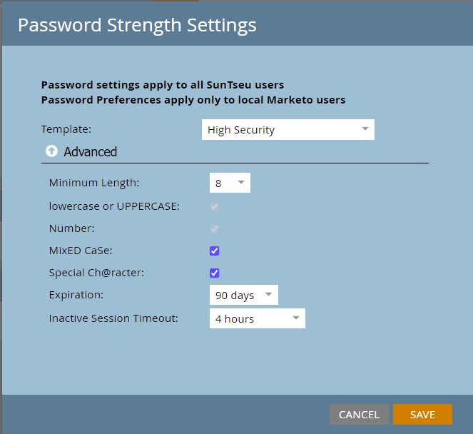 marketo security setup